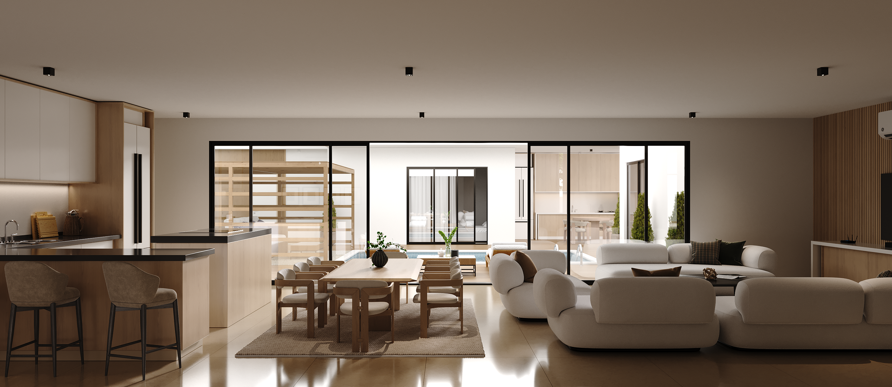 Visual arquitetônico do evento